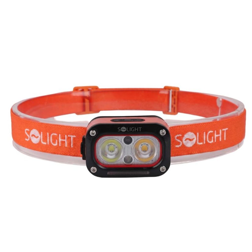 Solight WN55 LED čelová nabíjecí svítilna, 250lm, teplé+studené světlo, Li-Ion