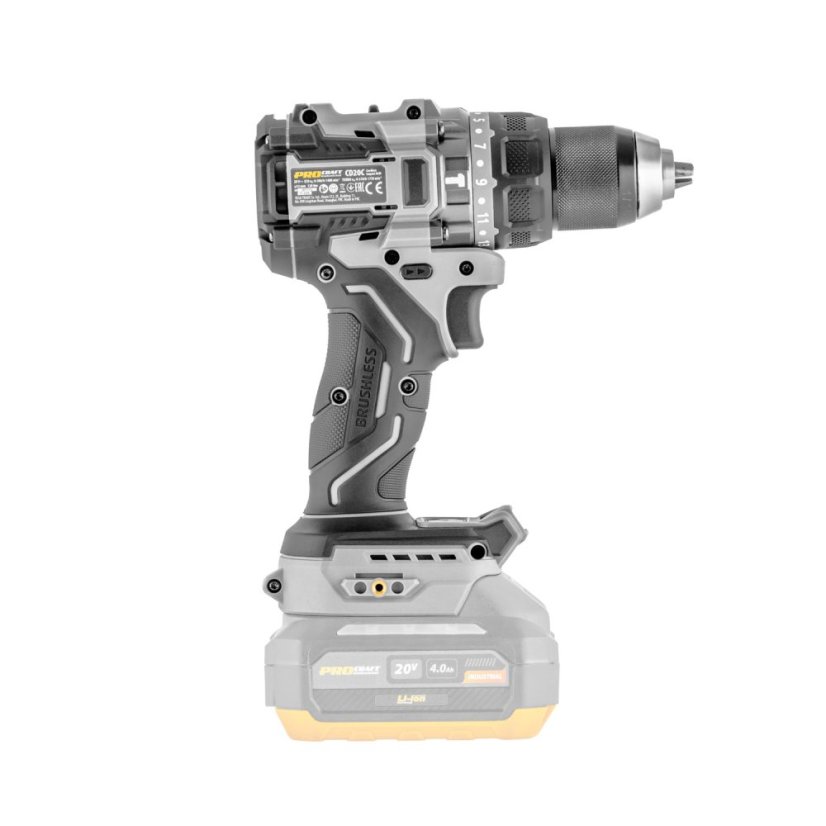 Procraft Industrial SCD20C-BB/20/4 Industrial/C20/2/BI500  Sada aku vrtací šroubovák s příklepem  CD20C + 1x aku bateri 20 V 4 Ah, nabíječka C20/2 a taška BI500