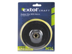 EXTOL CRAFT 108525 nosič brusných výseků - M14, suchý zip, O 125mm