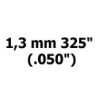 1,3 mm 325" (.050")