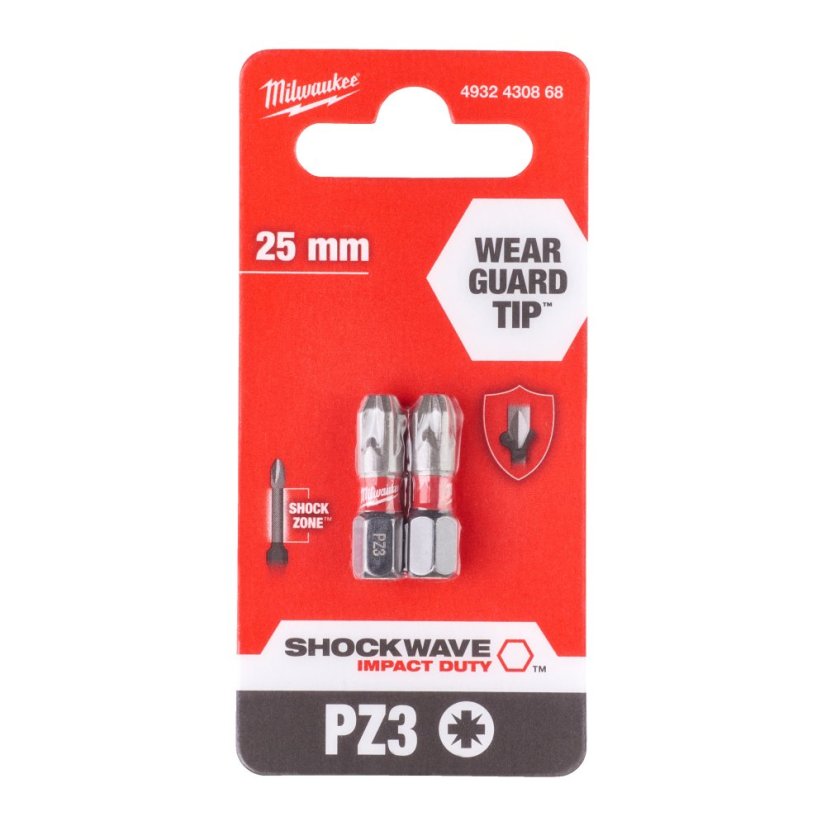 Milwaukee Šroubovací bity PZ SHOCKWAVE™ IMPACT DUTY™ 4932430868