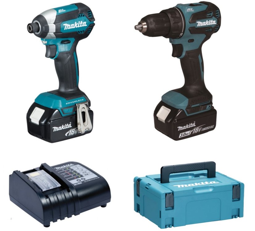 Makita DLX2535SJ aku sada DDF490+DTD153 Li-ion LXT 18V 2x3Ah