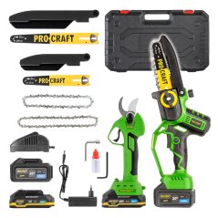 Procraft SPKA32Li/ES25Li sada aku ruční pilka PKA32Li a nůžky na větve ES25Li 20V 1x4Ah 1x2Ah