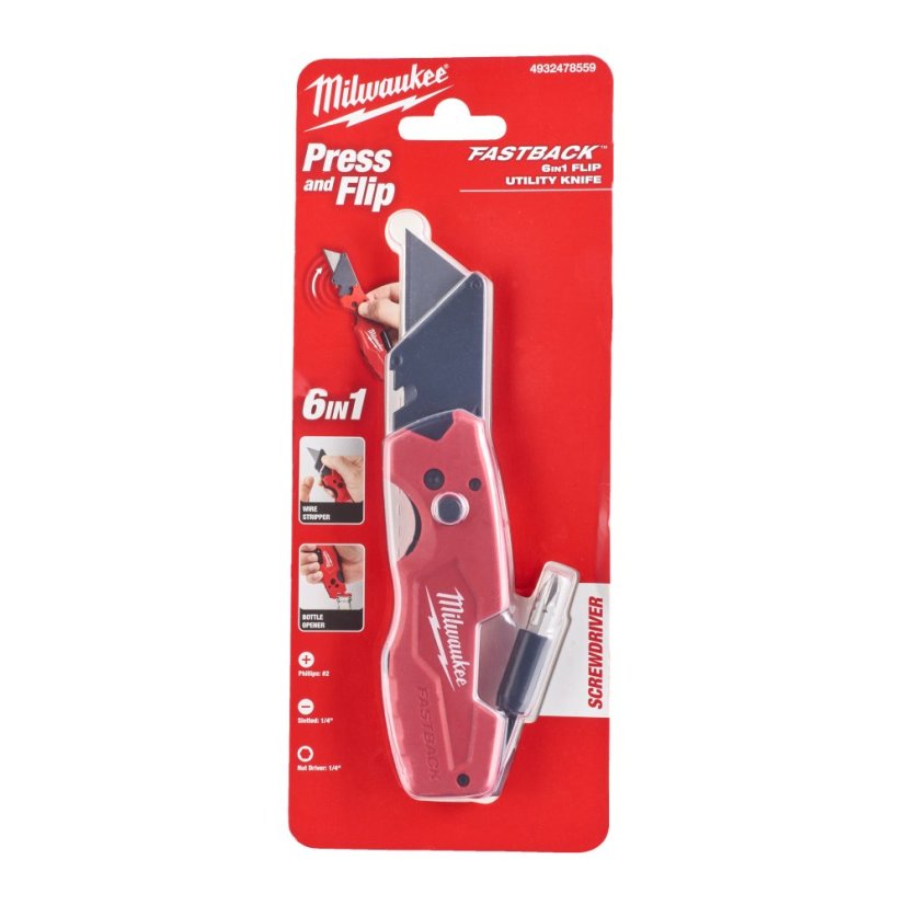 Milwaukee sklopný univerzální nůž FASTBACK™ 6v1 4932478559