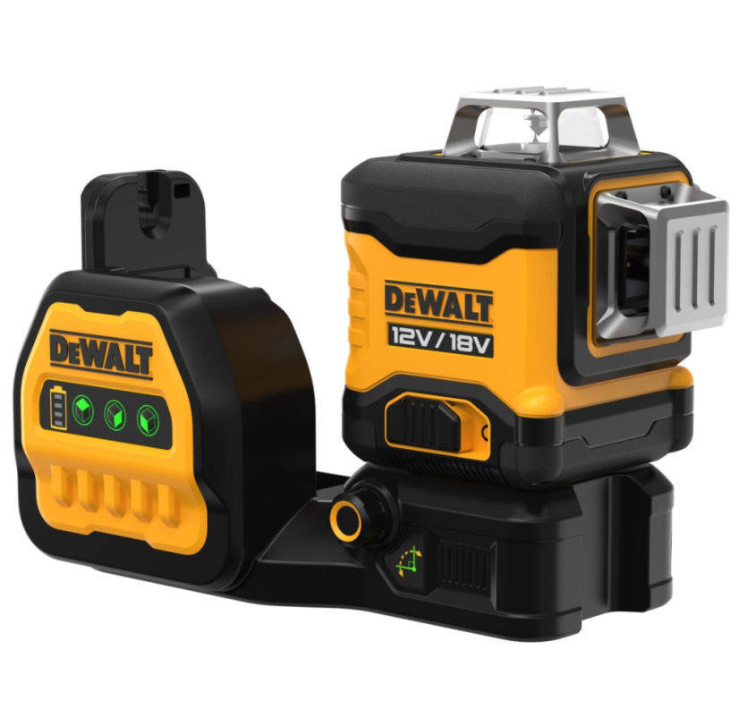 DeWalt DCE089NG18-XJ 12V nebo 18V 3 x 360° zelený laser, dosah bez/s detektorem 35/50 m, bez akumulátoru a nabíječky