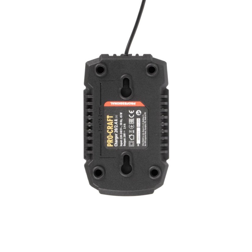 Procraft PHA40-2B-C aku kombinované kladivo SDS-Plus 20 V 2,6 J 2x4Ah