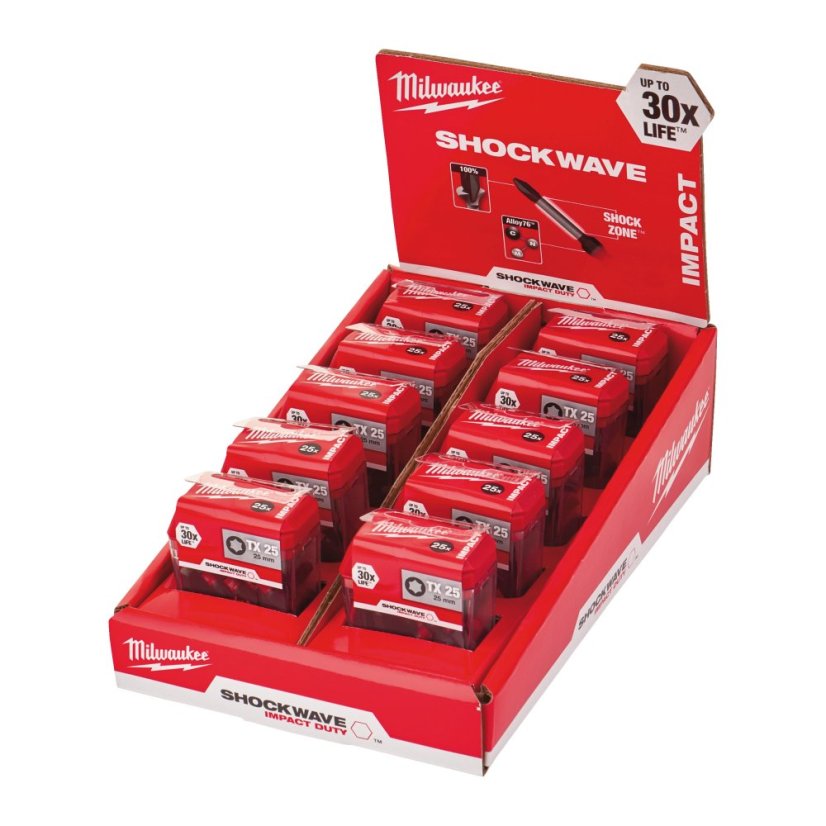 Milwaukee šroubovací bity TX25 25mm 25ks 4932430880