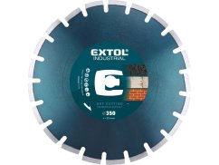 EXTOL INDUSTRIAL 8703092 kotouč diamantový řezný segmentový na ASFALT, suché řezání, O 350x25,4x3,2mm