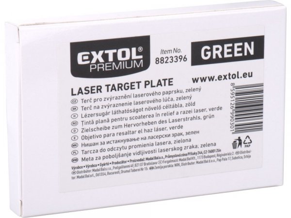 EXTOL PREMIUM 8823396 terč pro zvýraznění laser. paprsku, zelený