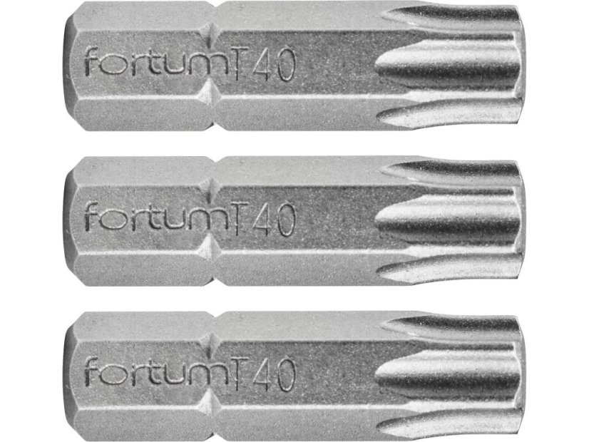 FORTUM 4741440 hrot TORX, sada 3ks, T 40x25mm, S2