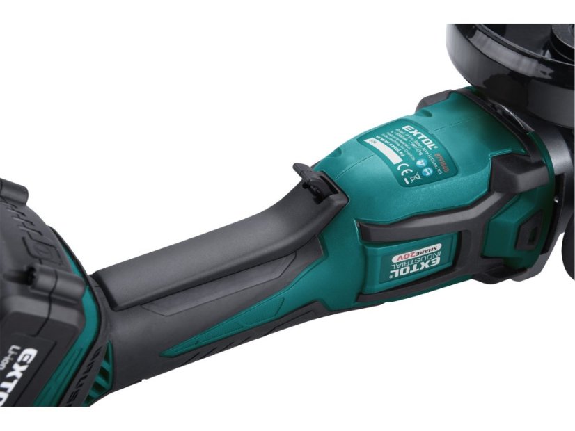EXTOL INDUSTRIAL 8791840 bruska úhlová aku SHARE20V, 125mm, BRUSHLESS, 20V Li-ion, 2000mAh