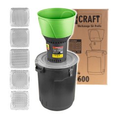 Procraft PCM3600 elektrický šrotovník na obilí 1100 W zásobník 13,7 l s nádobou