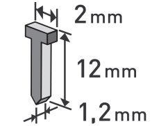 EXTOL PREMIUM 8852404 hřebíky, balení 1000ks, 12mm, 2,0x0,52x1,2mm