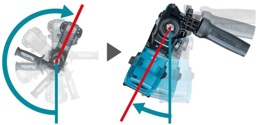 Makita HR012GZ aku kombinované kladivo s výměnným sklíčidlem  AWS Li-ion XGT 40V bez aku  Z