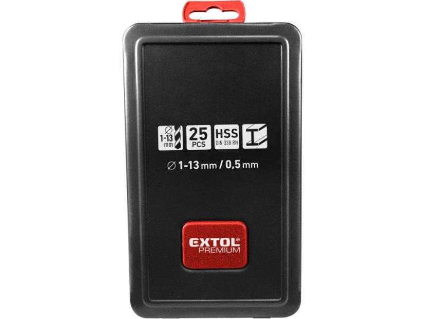 EXTOL PREMIUM 8801192 vrtáky do kovu, sada 25ks, O 1-13mm, HSS