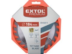 EXTOL PREMIUM 8803220 kotouč pilový s SK plátky, O 184x3,0x30mm, 24T