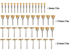 EXTOL CRAFT 903761 kartáče pomosazené, sada 45ks