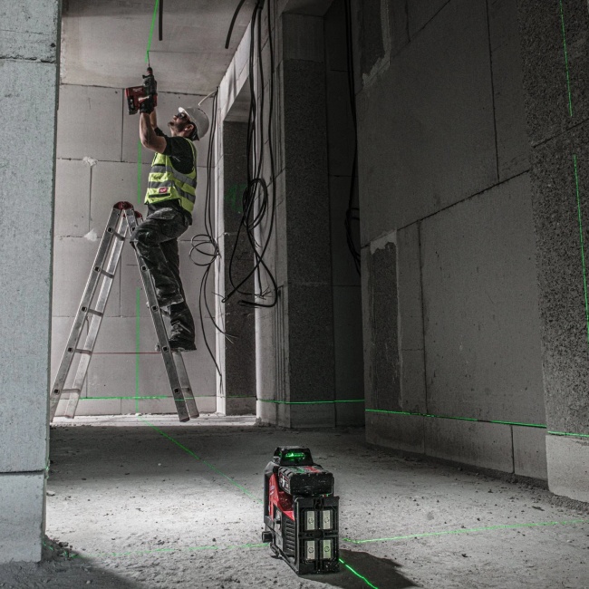 Milwaukee M12 3PL-401C aku laser zelený 360° 4933478102