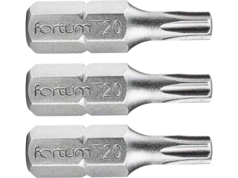 FORTUM 4741420 hrot TORX, sada 3ks, T 20x25mm, S2