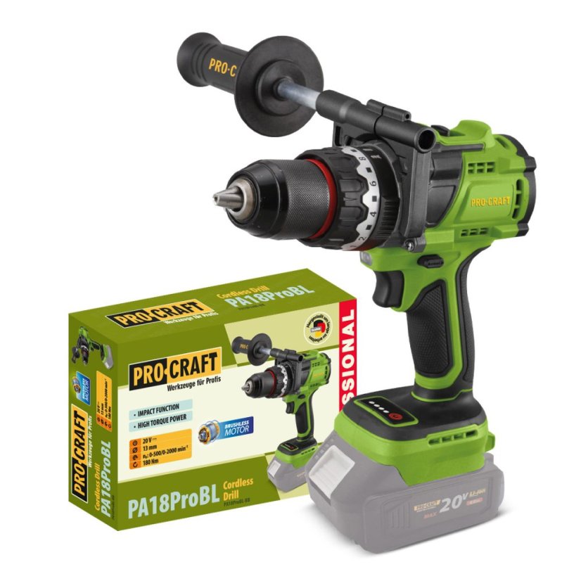 Procraft PA18ProBLbb aku příklepový šroubovák 20 V bez aku
