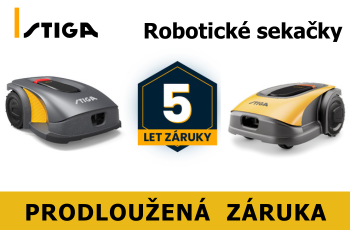 Prodloužená záruka 5 let na robotické sekačky STIGA