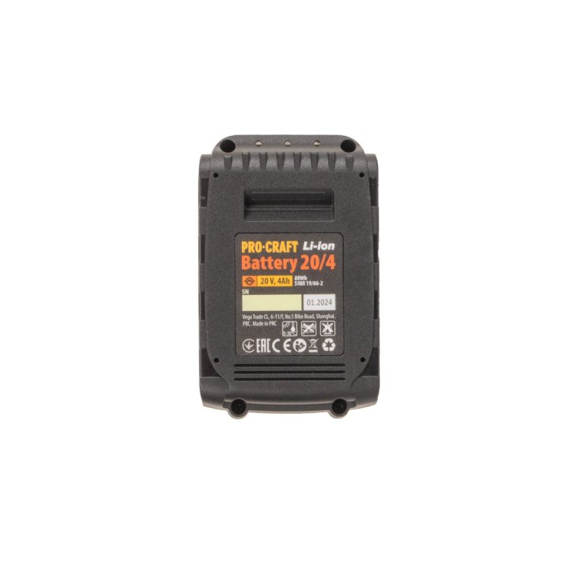 Procraft S20/4-20/1 sada aku baterie 20 V 4Ah + nabíječka 20 V