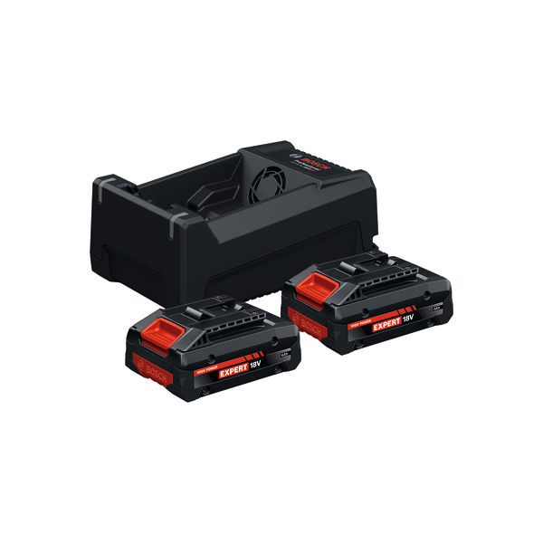 Startovací sada Bosch s nabíječkou GAL 12V/18V-80, 2x baterie 18V 4Ah.