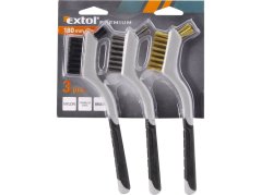 EXTOL PREMIUM 8803901 kartáče malé, sada 3ks, 180mm (ocel,nylon,mosaz)