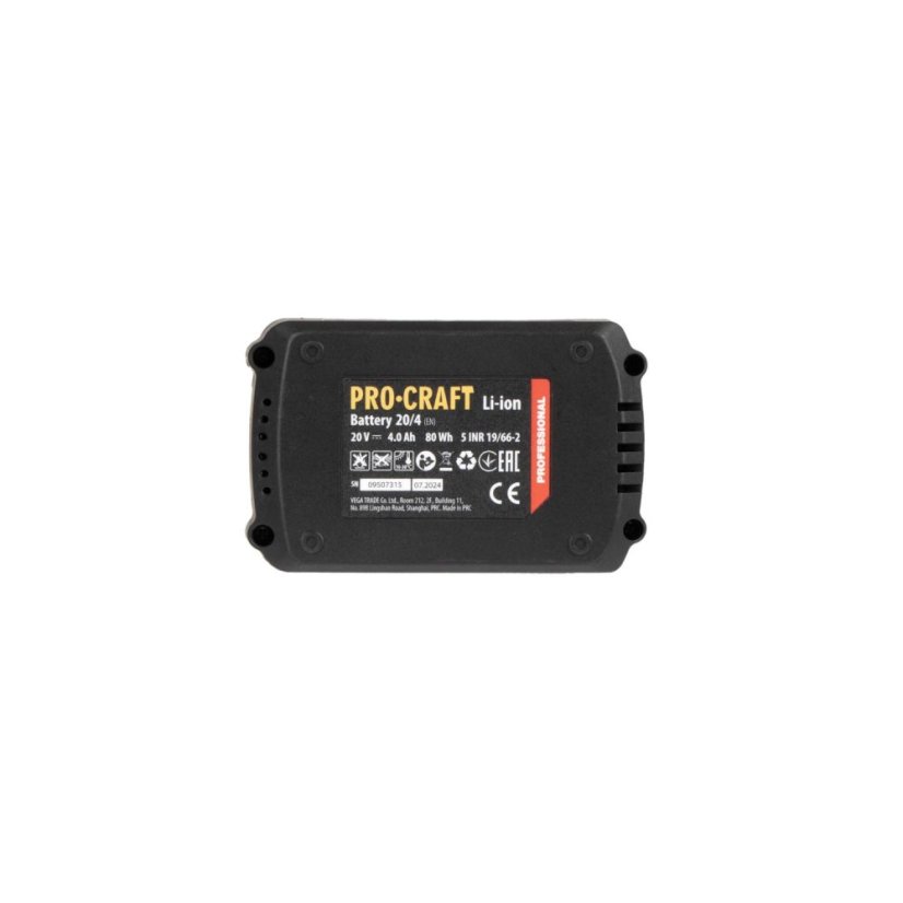 Procraft PHA40-2B-C aku kombinované kladivo SDS-Plus 20 V 2,6 J 2x4Ah