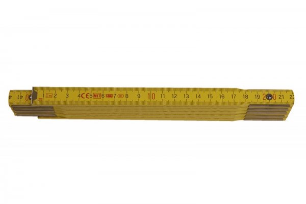 Levior 13022 skládací metr 2m - dřevo, žlutý