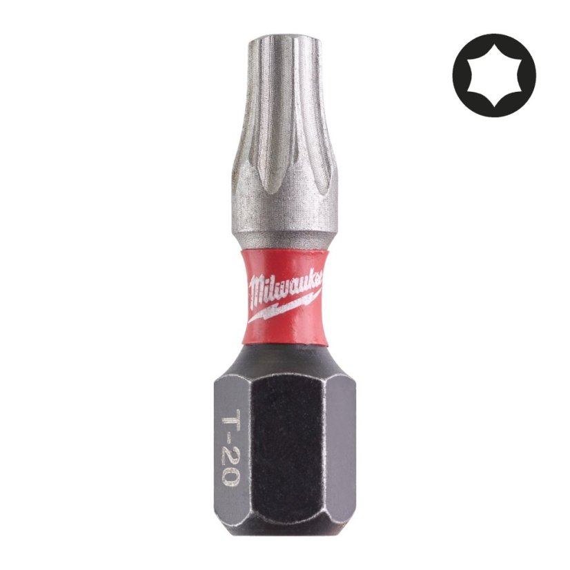 Milwaukee šroubovací bity TX20x25mm Shockwave 25ks 4932430875