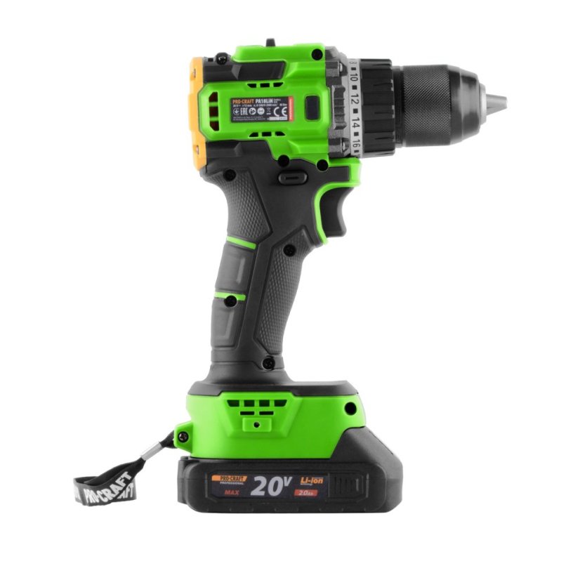 Procraft PA18LiH-1B-C aku vrtací šroubovák 20 V 1x2Ah + BS-37 sada bitů