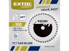 EXTOL CRAFT 19116 kotouč pilový s SK plátky, O 300x3,0x30mm, 60T