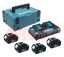 Makita sada 4xBL1830 + nabíječka DC18RD + systainer