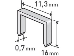 EXTOL PREMIUM 8852506 spony, balení 1000ks, 16mm, 11,3x0,52x0,70mm