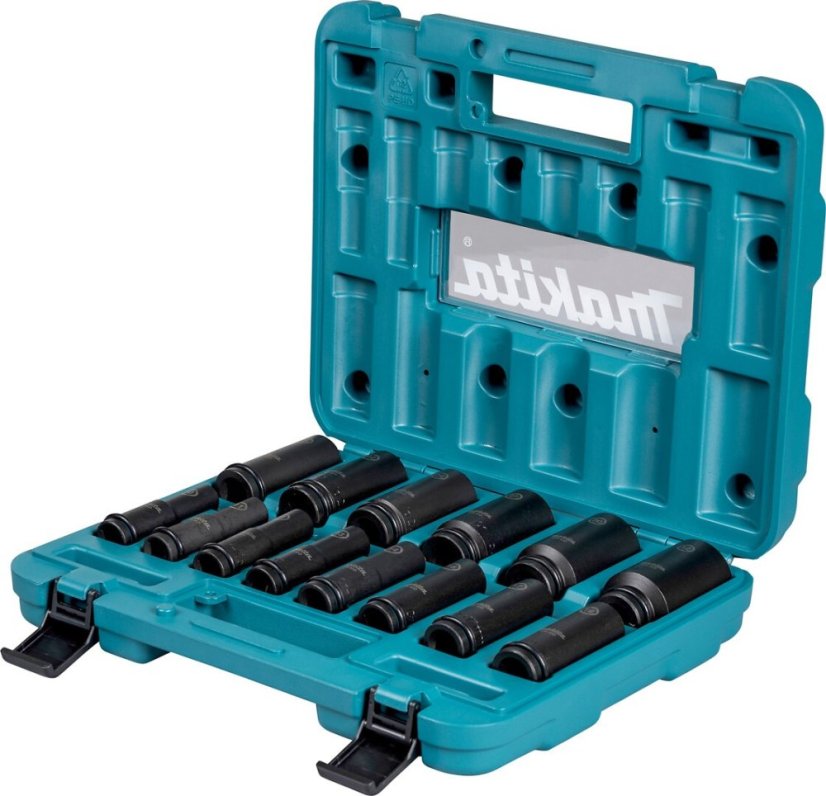 Makita E-16586 sada nástrčných klíčů prodloužených 1/2" čtyřhran IMPACT BLACK 14ks