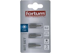 FORTUM 4741420 hrot TORX, sada 3ks, T 20x25mm, S2