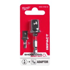 Milwaukee adaptér 1/4˝ Hex na 1/2˝ čtyřhran Shockwave 4932478803