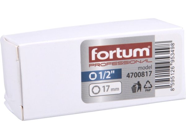 FORTUM 4700817 hlavice nástrčná rázová 1/2", 17mm, L 86mm