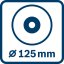 Průměr disku 125 mm. Průměr disku 125 mm.