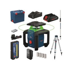 Bosch GRL18V-4-34CVG rotační stavební laser zelený L-Boxx 1x4Ah + BT170 HD + GR 240 0615A500DH