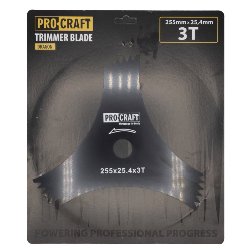 Procraft H-3T/D nůž do křovinořezu 255x25.4mm 3Z DRAGON