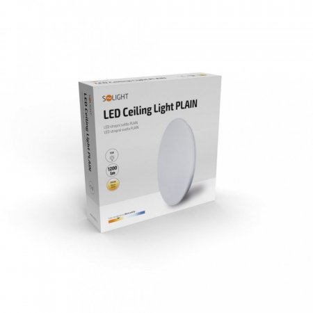 Solight WO786 LED stropní světlo Plain, 15W, 1200lm, 3000K, kulaté, 26cm