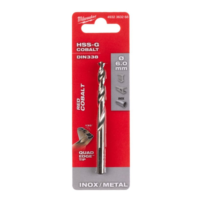 Milwaukee 6mm vrták do kovu HSS-G Co 4932363268