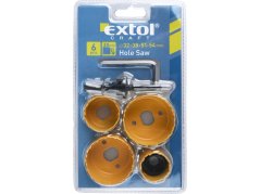 EXTOL CRAFT 1808 vrtáky vykružovací korunkové, 4 průměry O 32-54mm, HSS/Bi-metal