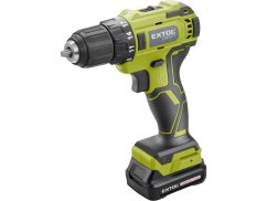 Extol Craft vrtací šroubovák aku, BRUSHLESS, 1x12V 2Ah Li-ion s nářadím, sada 46ks