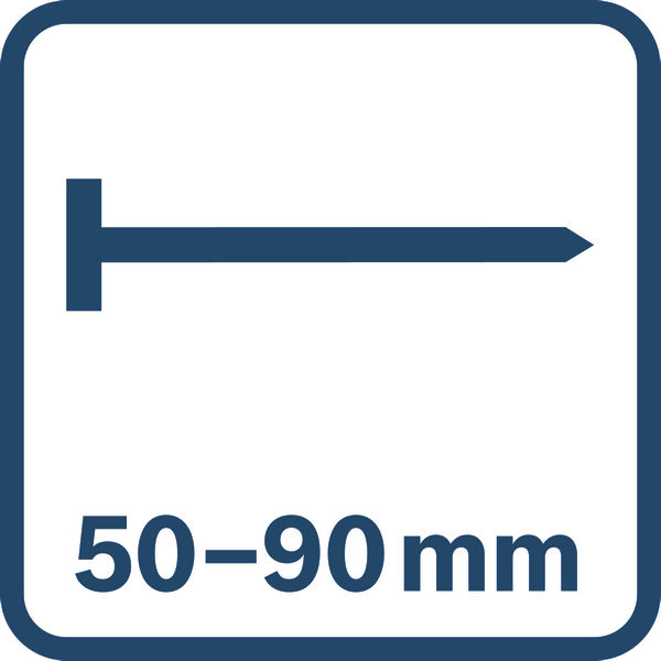 Délka hřebíků 50–90 mm.