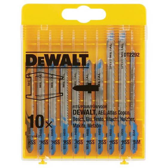 Dewalt DT2292 sada pilových plátků na kov 10ks Dewalt DT2292 sada pilových plátků na kov 10ks