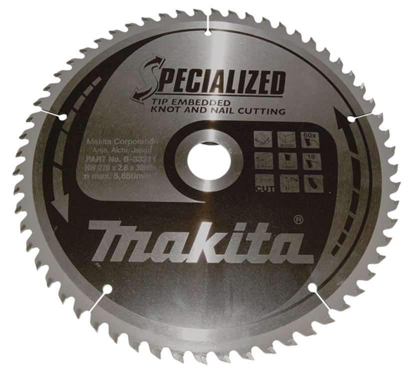 Makita B-33211 270x2.6x30mm 60Z kotouč pilový dřevo SPECIALIZED se zapuštěnými zuby = old B-09531 Makita B-33211 270x2.6x30mm 60Z kotouč pilový dřevo SPECIALIZED se zapuštěnými zuby = old B-09531
