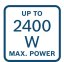 Maximální výkon 2400 W.